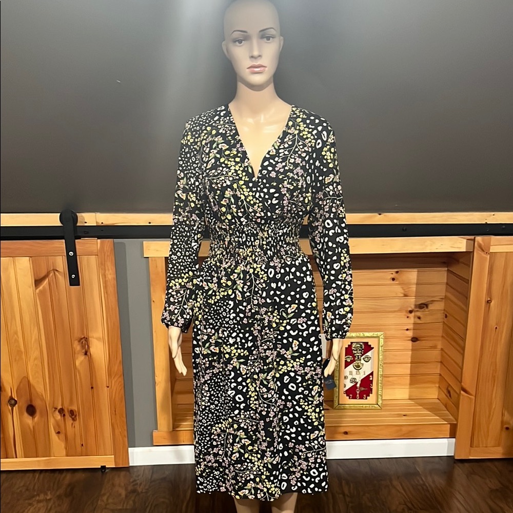 Floral Black Dress